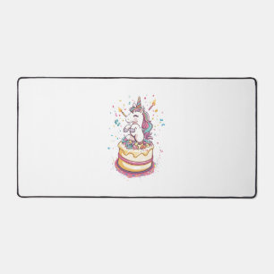 Birthday Party Unicorn (1) Desk Mat