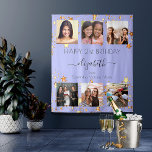 Birthday party violet gold photo best friends tapestry<br><div class="desc">A gift from friends for a woman's 21st (or any age) birthday, celebrating her life with a collage of 6 of your high quality photos of her, her friends, family, interest or pets. Personalize and add her name, age 21 and your names. A modern violet background color. Her name is...</div>