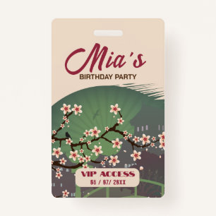 Birthday Party VIP Access Badge ID Badge