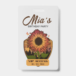 Birthday Party VIP Access Badge ID Badge