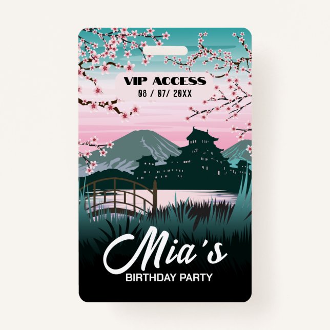 Birthday Party VIP Access Badge ID Badge (Front)