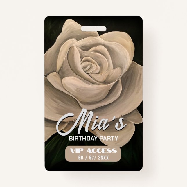 Birthday Party VIP Access Badge ID Badge (Front)