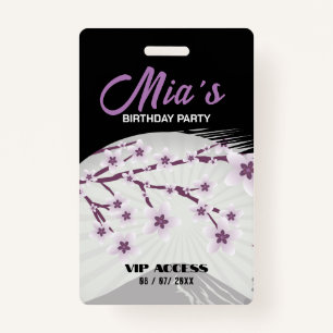 Birthday Party VIP Access Badge ID Badge
