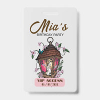 Birthday Party VIP Access Badge