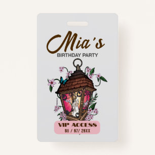 Birthday Party VIP Access Badge ID Badge