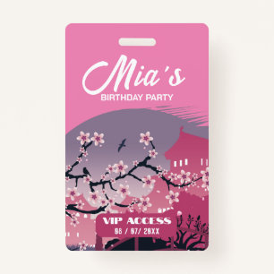 Birthday Party VIP Access Badge ID Badge