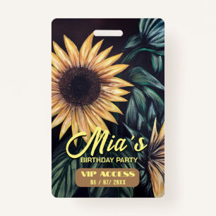 Birthday Party VIP Access Badge ID Badge