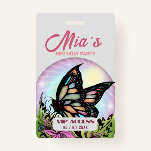 Birthday Party VIP Access Badge ID Badge