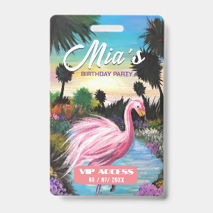 Birthday Party VIP Access Badge ID Badge
