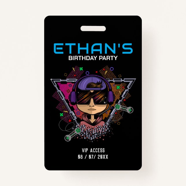 Birthday Party VIP Access ID Badge (Back)