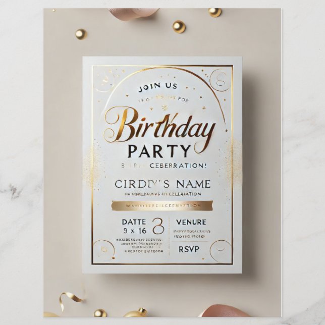 Birthday party wise card  (Front)