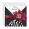 Birthday Party Zebra Elegant Red Black White
