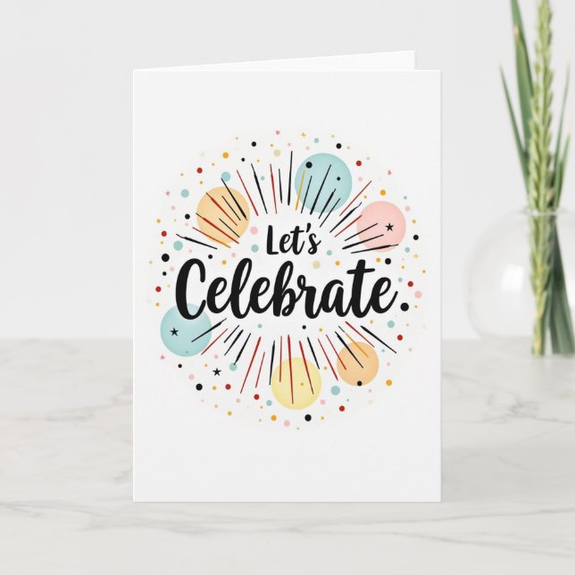 Birthday Pastel Circles Card (Front)