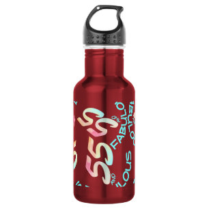 Birthday Pastel Watercolor Rainbow Typography 532 Ml Water Bottle