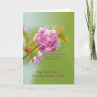 Birthday, Pastor’s Wife, Cherry Blossoms, Religiou