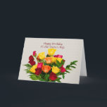 Birthday, Pastor’s Wife, Rose Bouquet Card<br><div class="desc">A variety of roses in different colours is the centerpiece for this birthday greeting card.  Feel free to change the inside verse to suit your needs.</div>