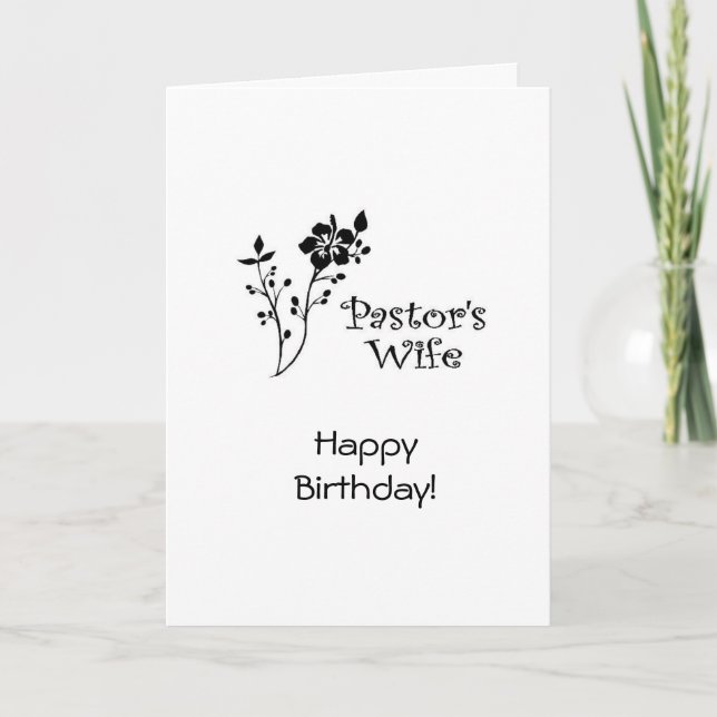 Birthday Pastors Wife Christian Card BE (Front)