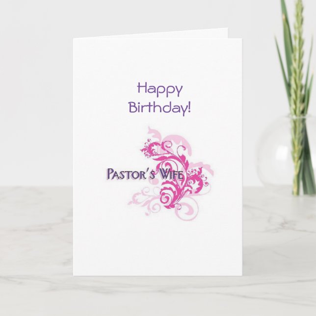 Birthday Pastors Wife Christian Card PK (Front)