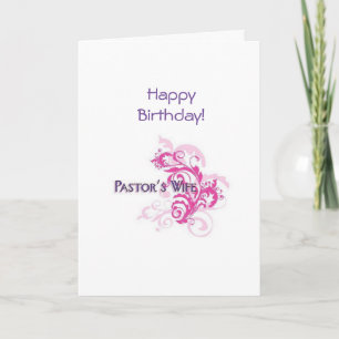 Birthday Pastors Wife Christian Card PK