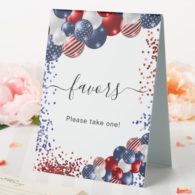 Birthday patriotic red white blue balloons favours (In SItu (Wedding))