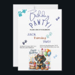 Birthday Pawty Dachshund Dog Personalised Birthday Invitation<br><div class="desc">Celebrate your furry friend's special day with our "Birthday Pawty Dachshund Dog Birthday Invitation." This charming invitation features a Dachshund ready to pawty and can be customised with your dog's name, party address, time, and contact information. Share the joy of your pup's birthday with friends and family in style. Let...</div>