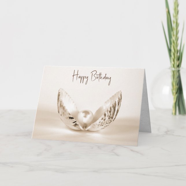 birthday-pearl in oyster shell card (Front)