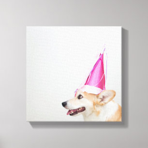 Birthday Pembroke Welsh Corgi Dog Canvas Print