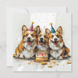 Birthday Pembroke Welsh Corgi Dogs