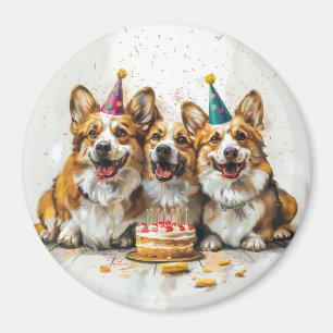 Birthday Pembroke Welsh Corgi Dogs Magnet