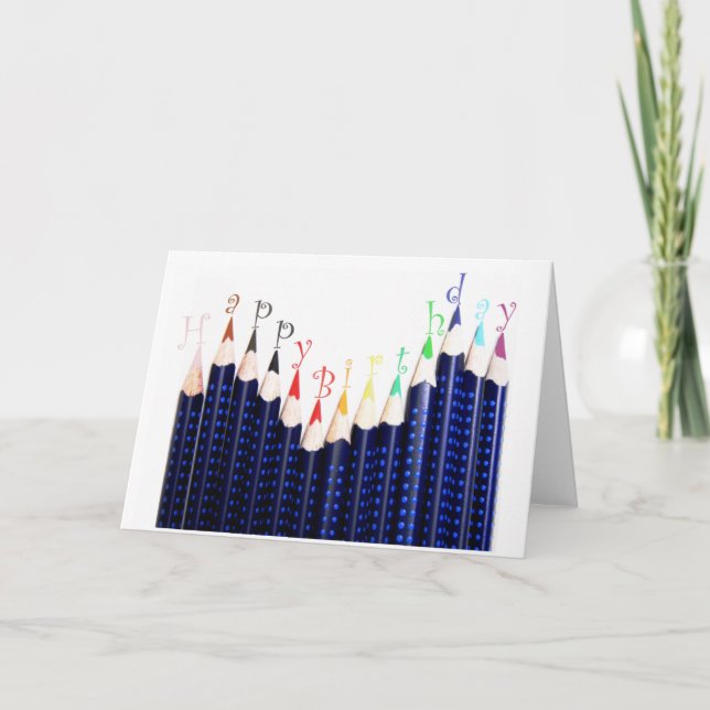 Birthday pencils card (Front)