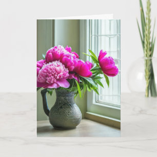 Birthday Peony Bouquet Card