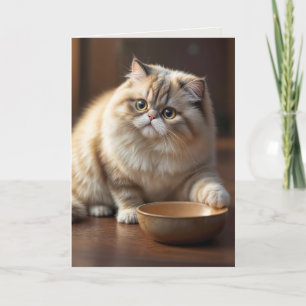 Birthday Persian Cat Humor Card