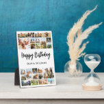 Birthday Personalised 24 Photo Collage Plaque<br><div class="desc">Create your own personalised 24 photo collage plaque for birthday</div>
