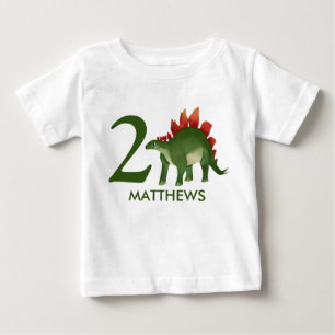 Birthday Personalised Dinosaur Shirt, 2nd birthday Baby T-Shirt