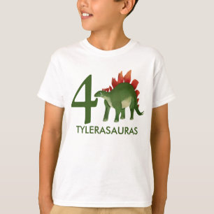 Birthday Personalised Dinosaur Shirt, 4th birthday T-Shirt