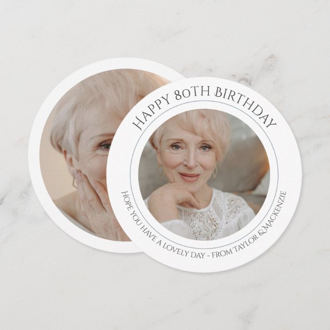 Birthday Personalised Photo and Text Card (Front/Back)