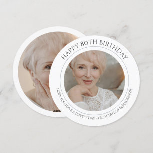 Birthday Personalised Photo and Text Holiday Card