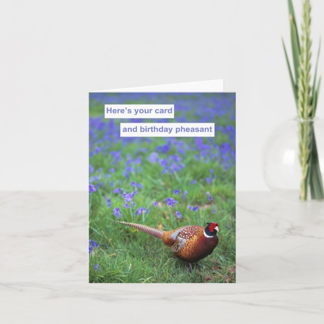 Birthday Pheasant Card (Front)