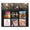 Birthday photo collage black gold glitter name