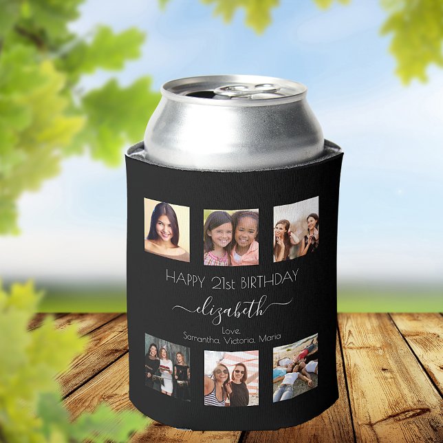 Birthday photo collage black white best friends can cooler (Creator Uploaded)
