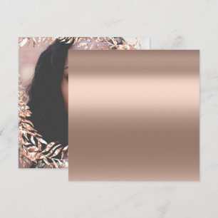 Birthday Photo Floral Frame Rose Gold Royal Invitation