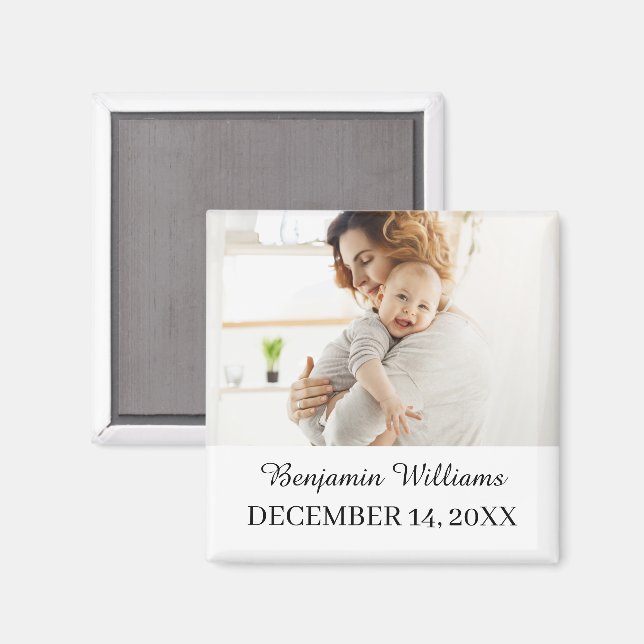 Birthday Photo Magnet Party Favor Custom Magnet (Front/Back)