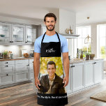 Birthday photo man myth kitchen legend name apron<br><div class="desc">Personalise and add your own photo of the birthday boy/man.  Personalise and add a name,  age 40 and a text.  Text: The Man,  The Myth,  The Kitchen Legend.</div>