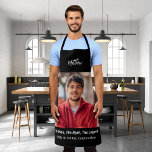 Birthday photo man myth legend name fun apron<br><div class="desc">Personalise and add your own photo of the birthday boy/man.  Personalise and add a name,  age 40 and a text.  Text: The Man,  The Myth,  The Legend.</div>