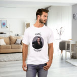 Birthday photo man  T-Shirt<br><div class="desc">Personalise and add a photo into the circular frame. Add a name and age.</div>