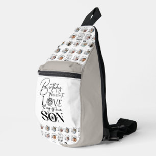 Birthday Photo Montage Design For Son Sling Bag