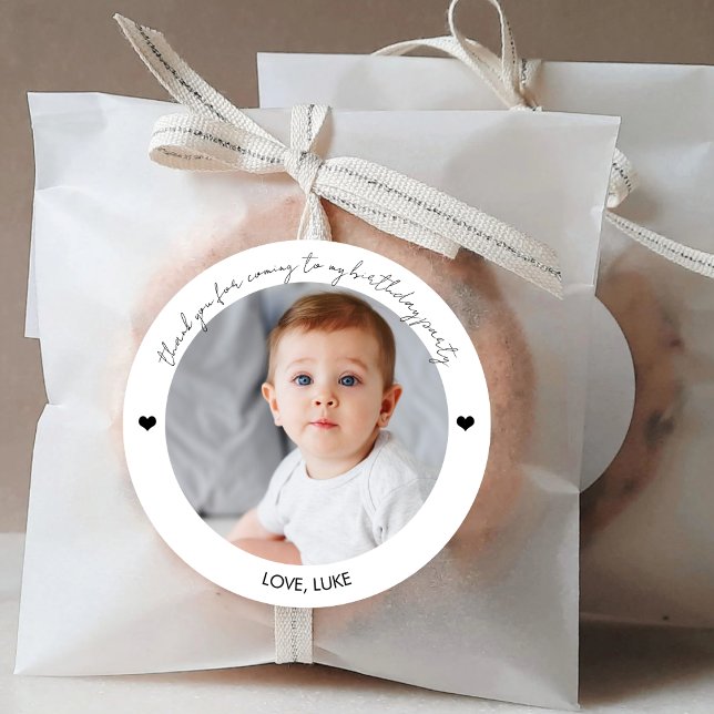Birthday Photo Stickers Custom Birthday Labels (Creator Uploaded)