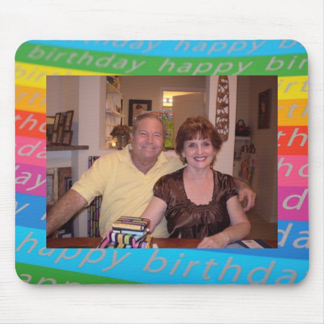 Birthday Photo Template Mouse Mat (Front)