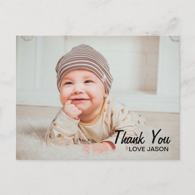 Birthday Photo Thank You Postcard (Front)