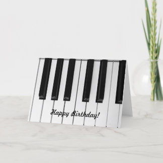 Birthday piano card